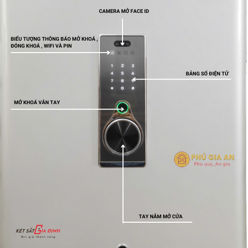 Két sắt Bofa FDG-A1/D-80BJ III vân tay điện tử, FaceID và tích hợp điện thoại