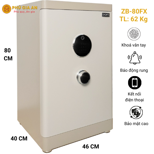 Két sắt Bofa ZB-80FX vân tay điện tử , tích hợp điện thoại