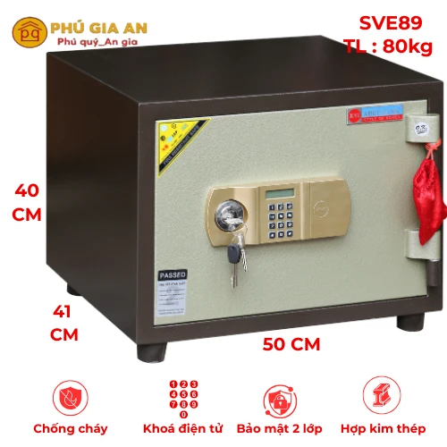 Két sắt cánh đúc Adelbank khóa điện tử SVE89