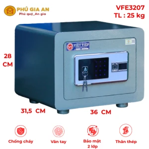 Két sắt mini Việt Tiệp siêu cường VFE3207 vân tay mã số - model 2024